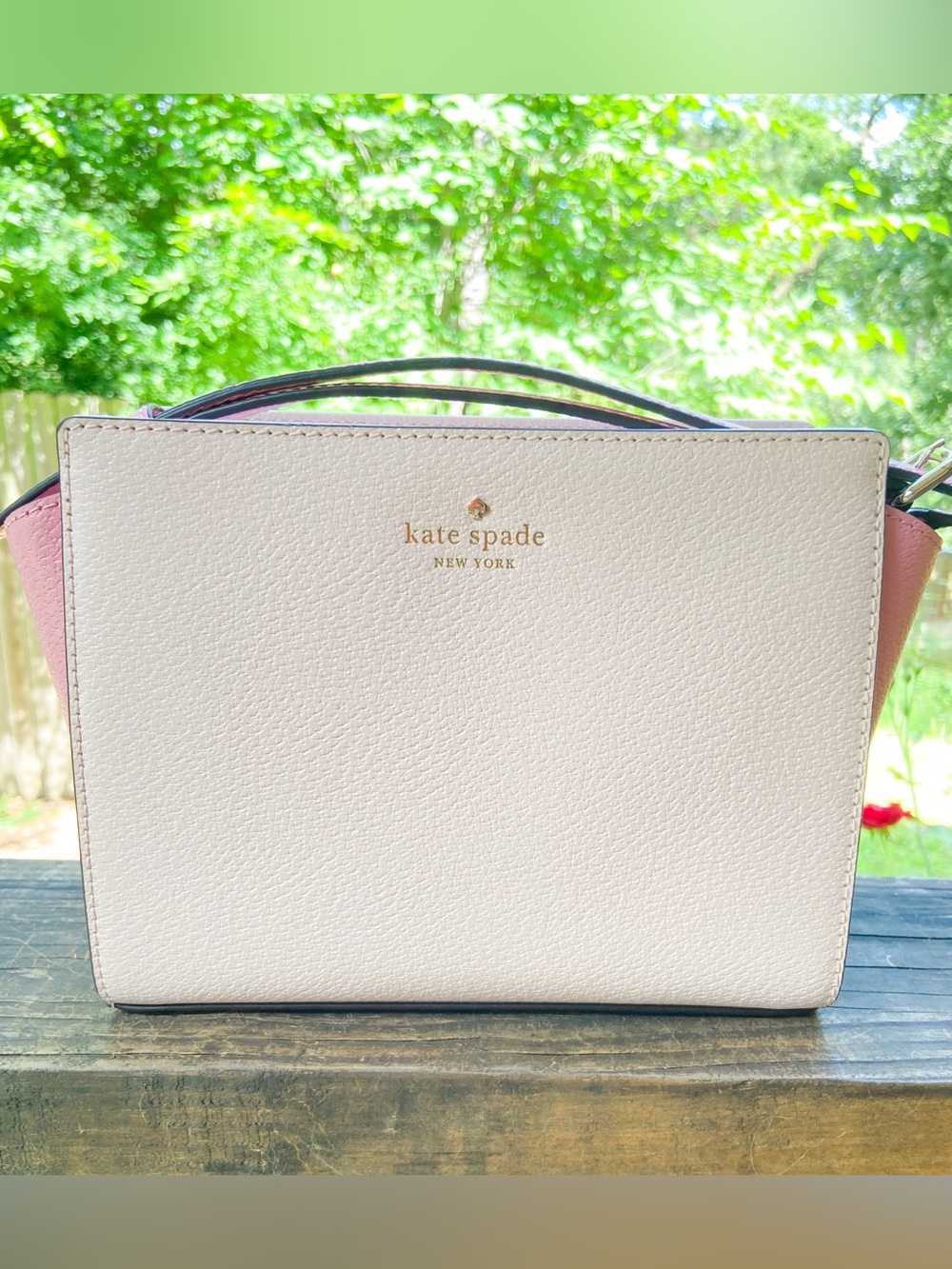 Kate Spade Grand Street Hayden Leather Crossbody Bag Pink Color Block BalletCore